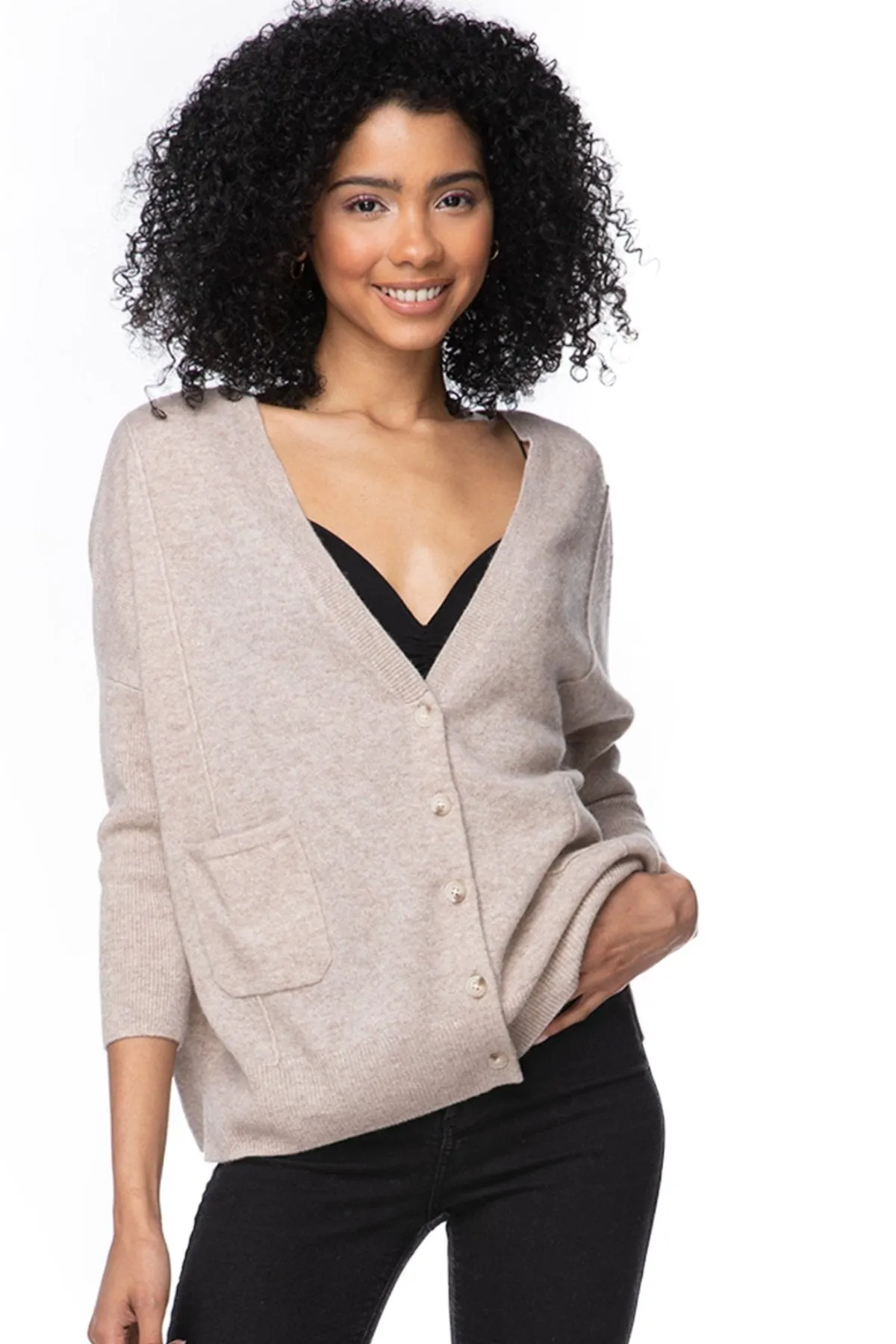 100% Cashmere Favorites Loose & Easy Cardigan
