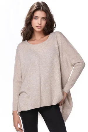 100% Cashmere Loose & Easy Crew Sweater in Fall Colors