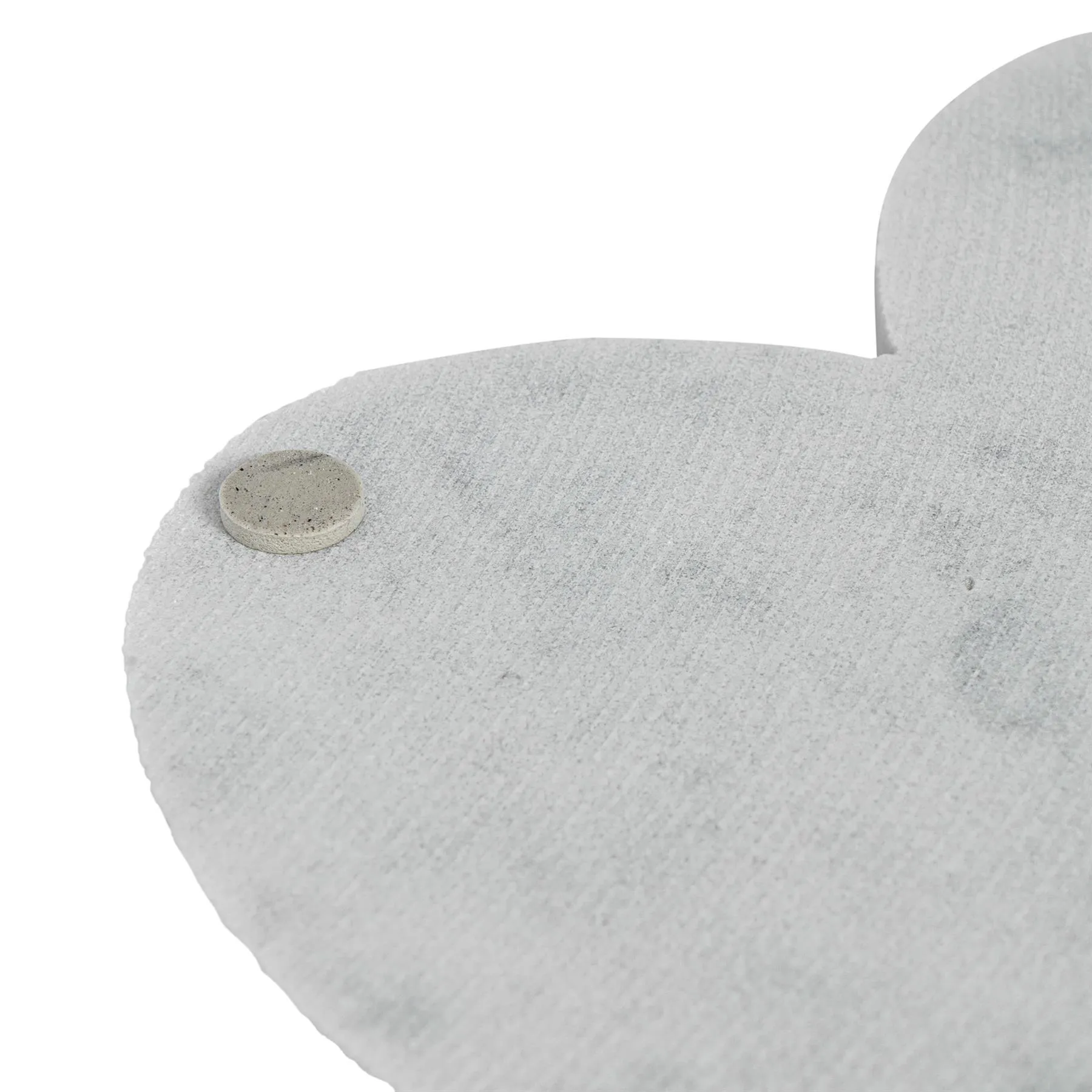 27cm x 25cm White Heart Marble Chopping Board - By Argon Tableware