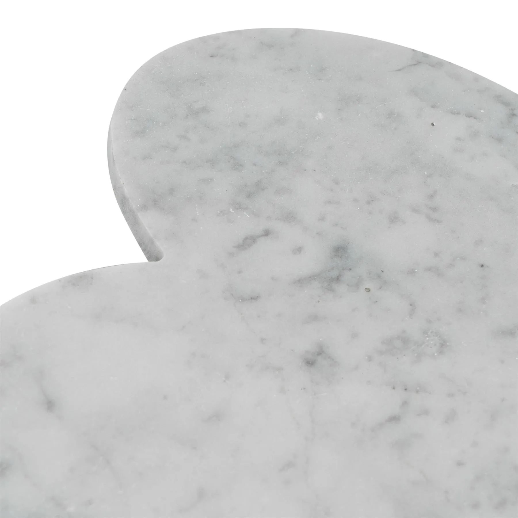 27cm x 25cm White Heart Marble Chopping Board - By Argon Tableware
