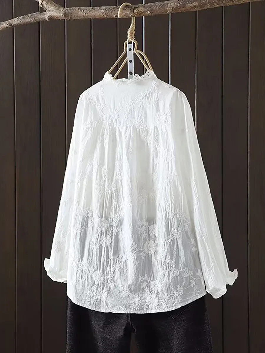Amelia - Embroidered Loose Shirt