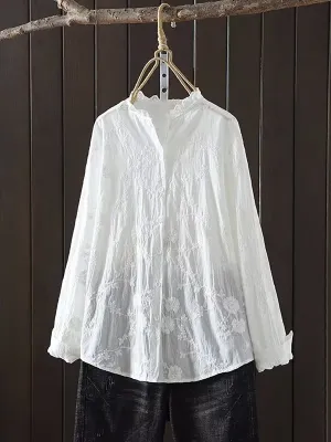 Amelia - Embroidered Loose Shirt