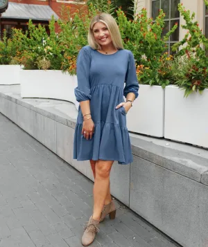ARI dress in Vintage Blue