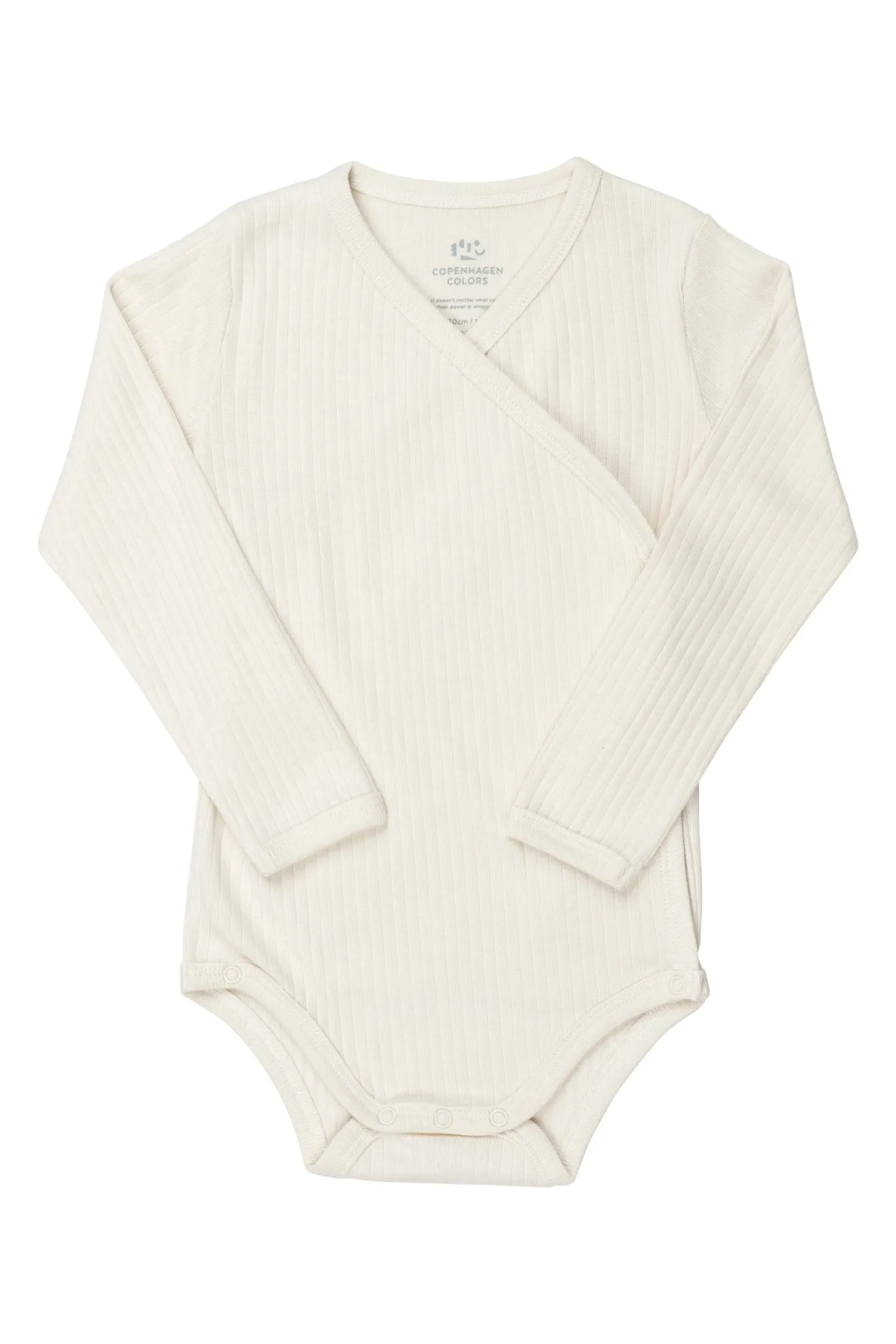 BABY RIB JERSEY BODY CROSSOVER W. LONGSLEEVE - CREAM