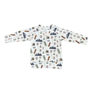 Baby Sprouts, Raglan Sweatshirt-Winter Ski
