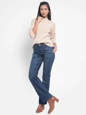 Beige High-Neck Sweaters