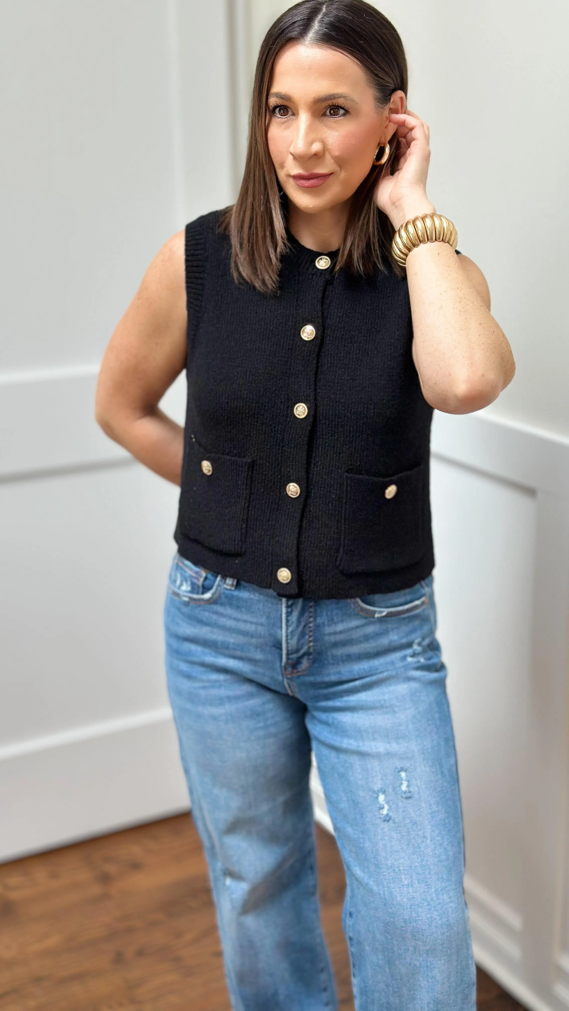 Black Sweater Vest