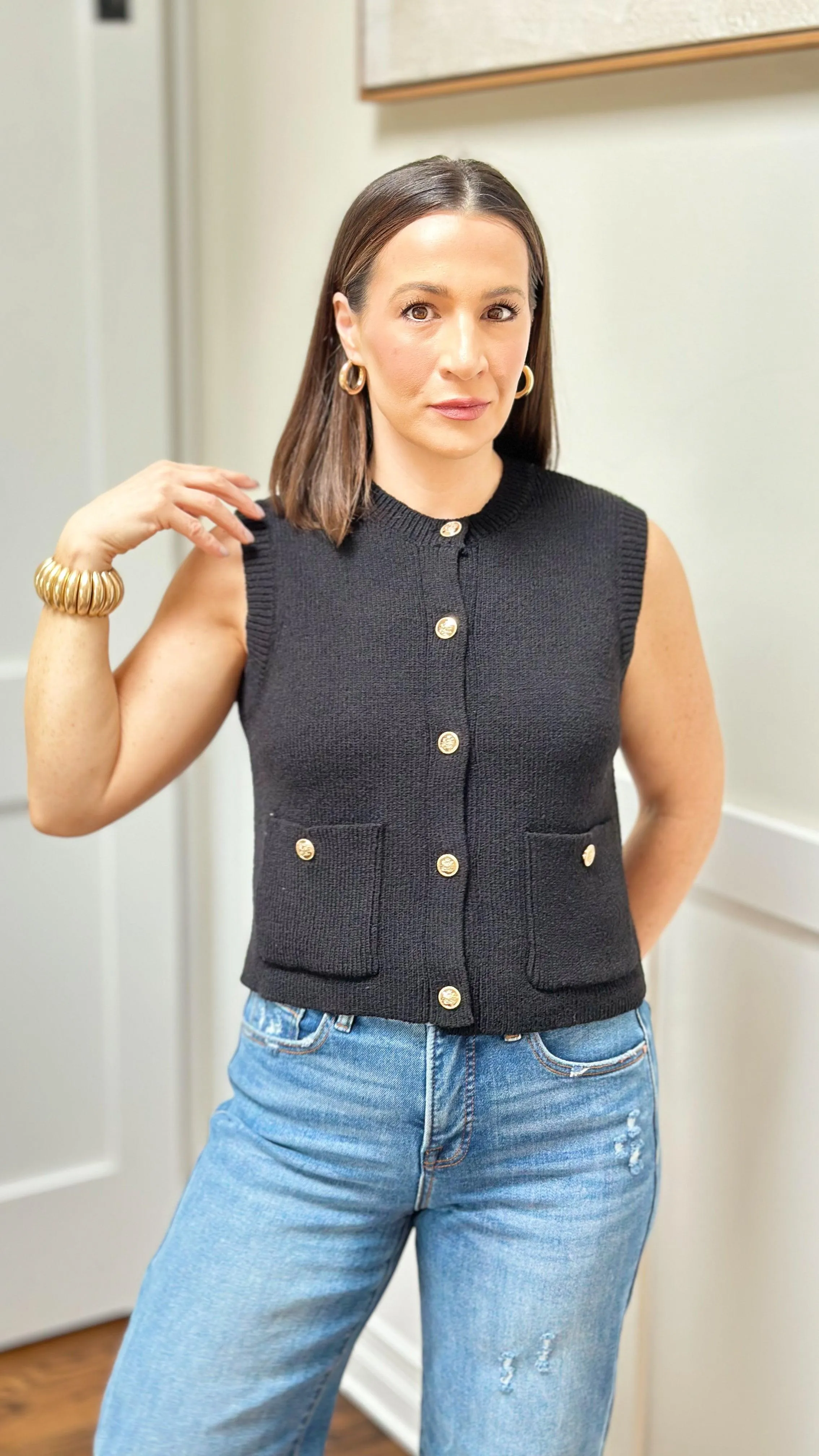 Black Sweater Vest