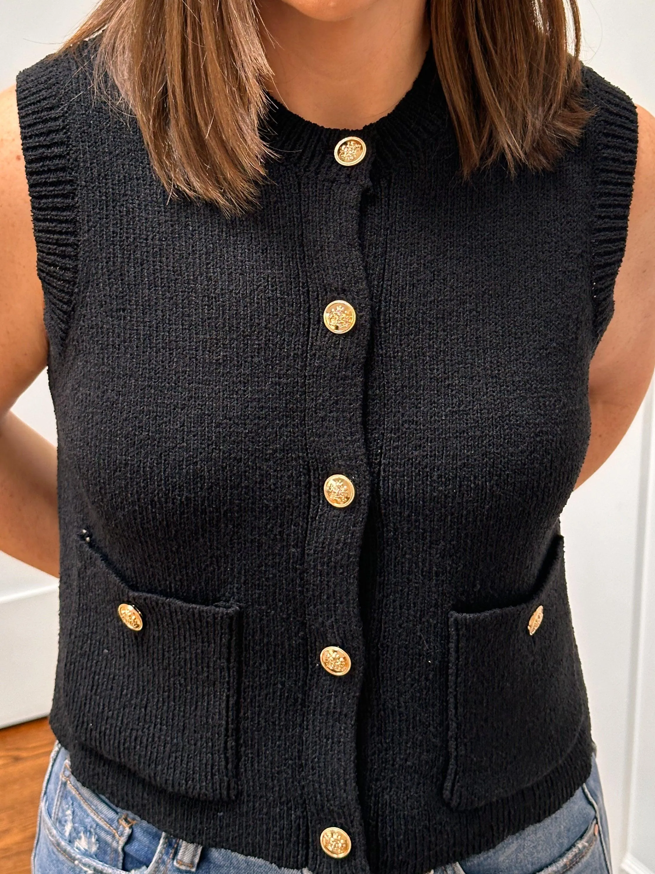 Black Sweater Vest