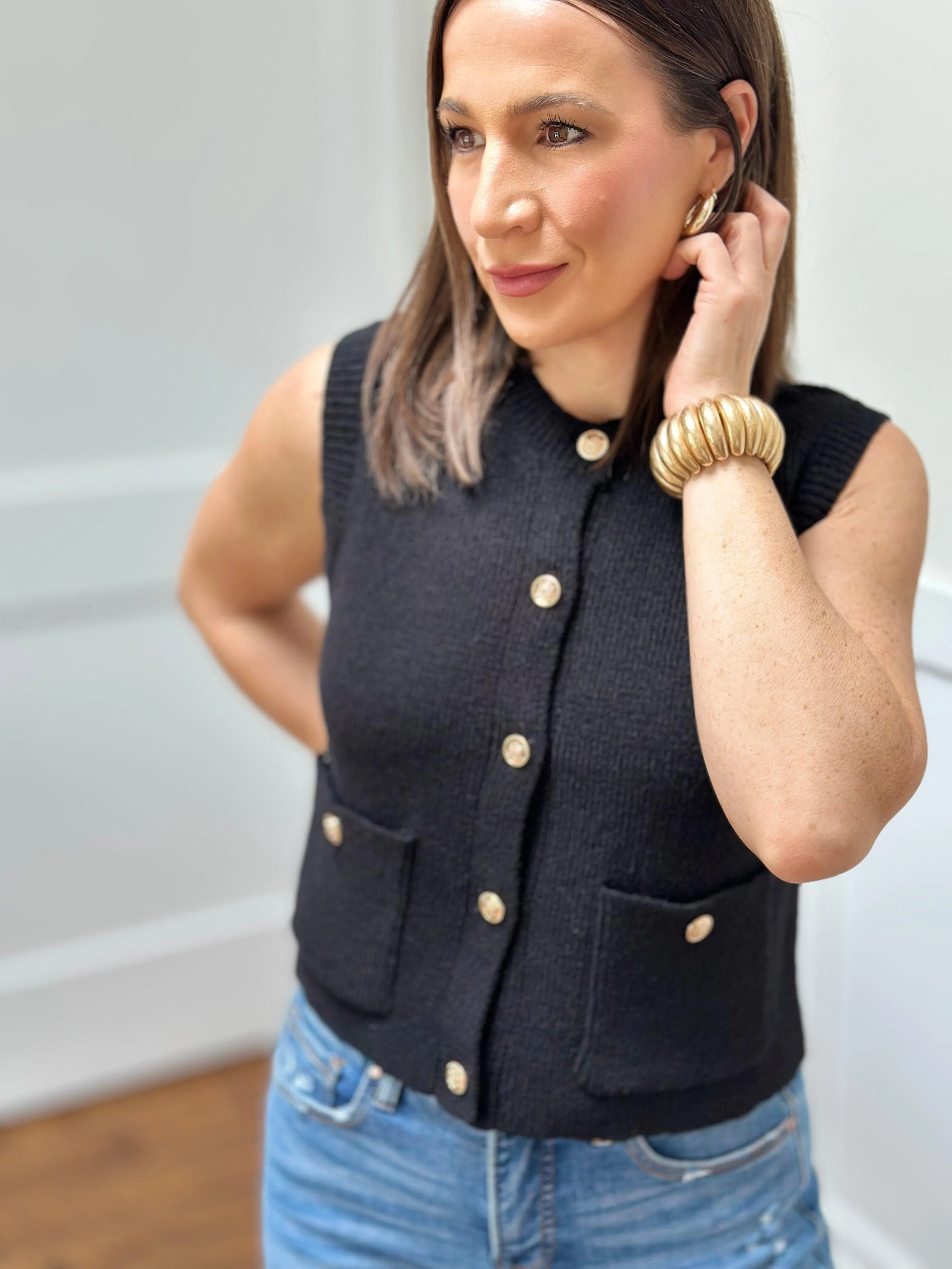 Black Sweater Vest