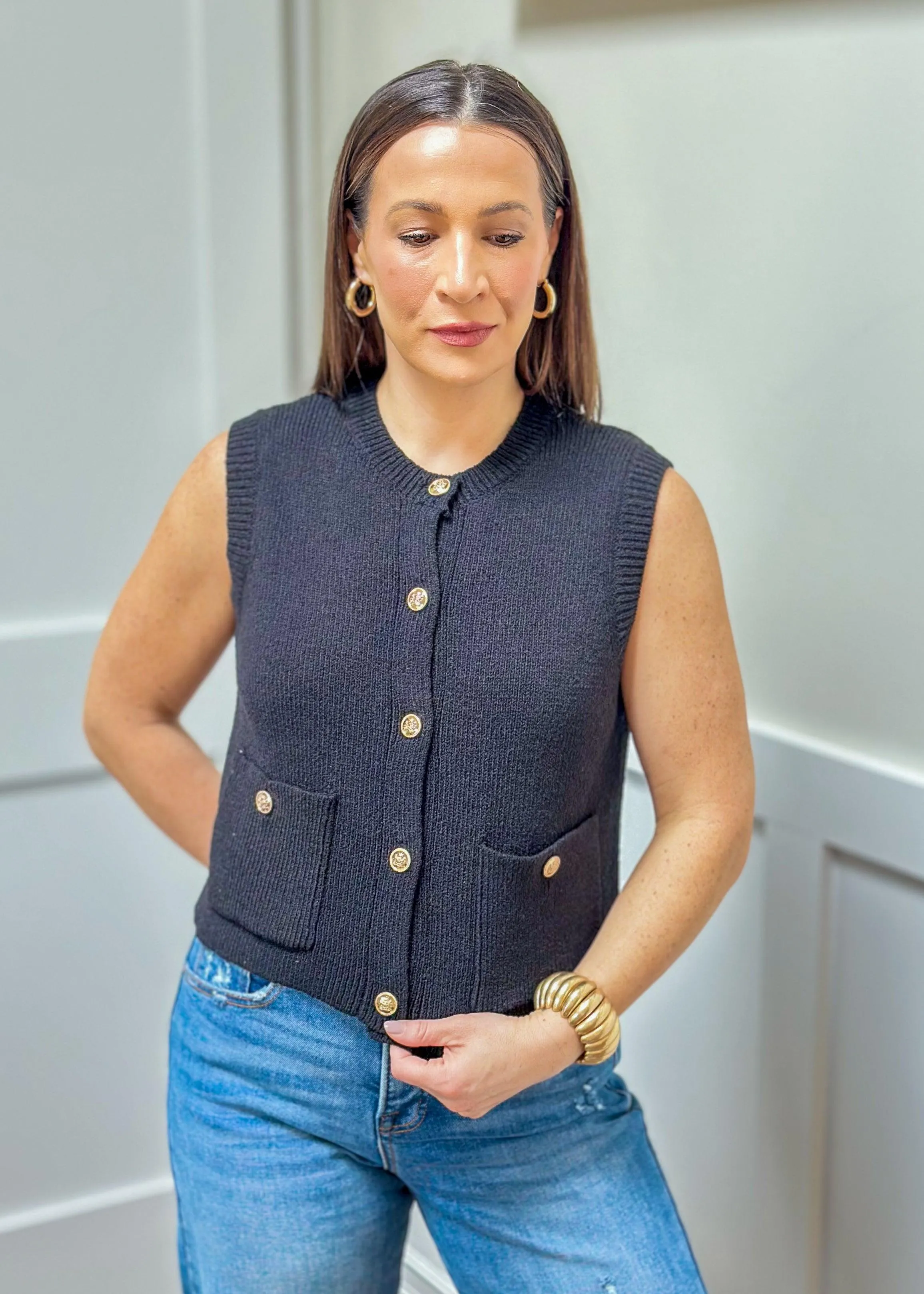 Black Sweater Vest