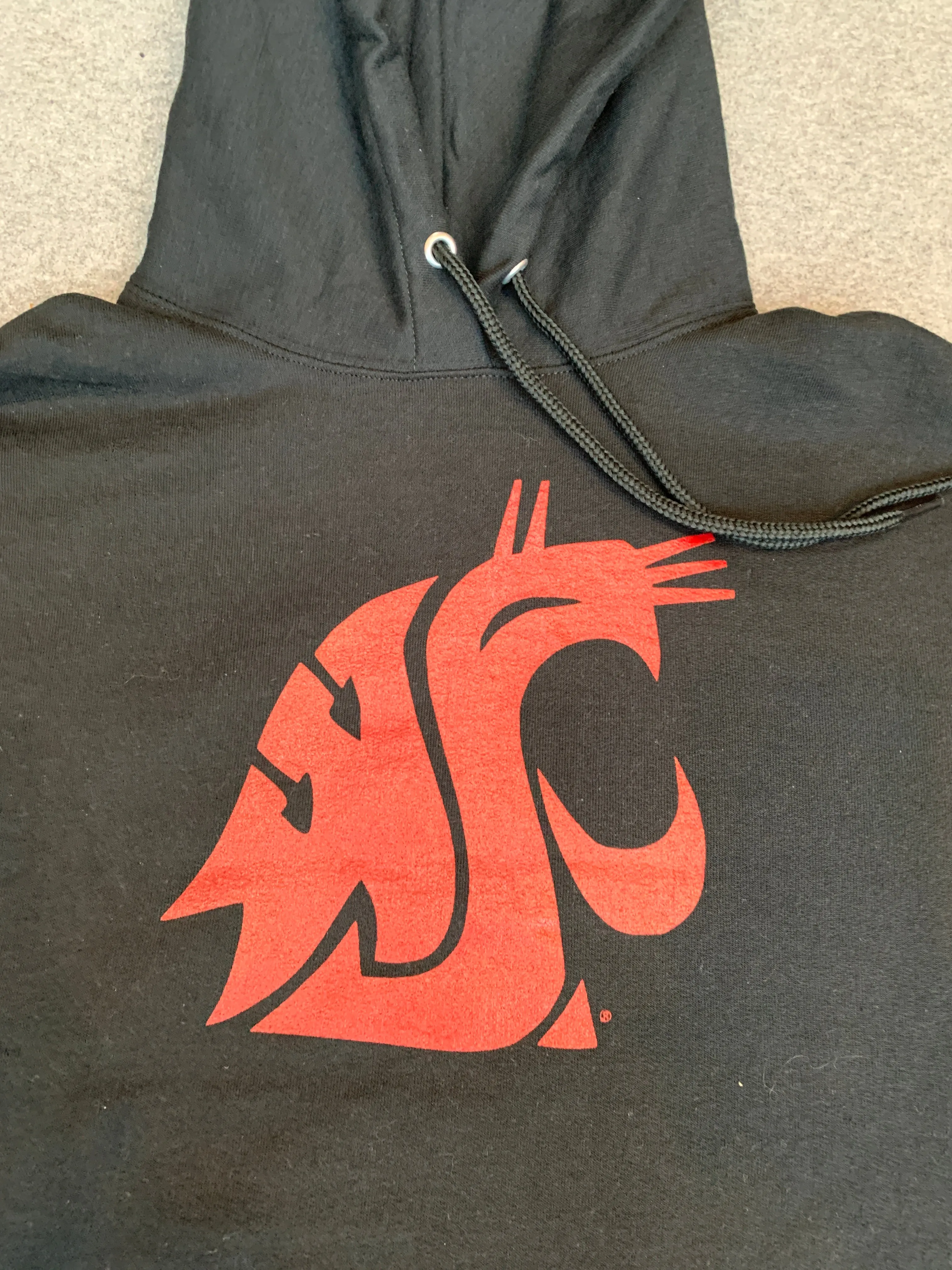 Black Unisex Screen Printed Logo Hoodie