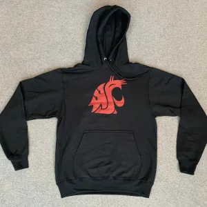 Black Unisex Screen Printed Logo Hoodie