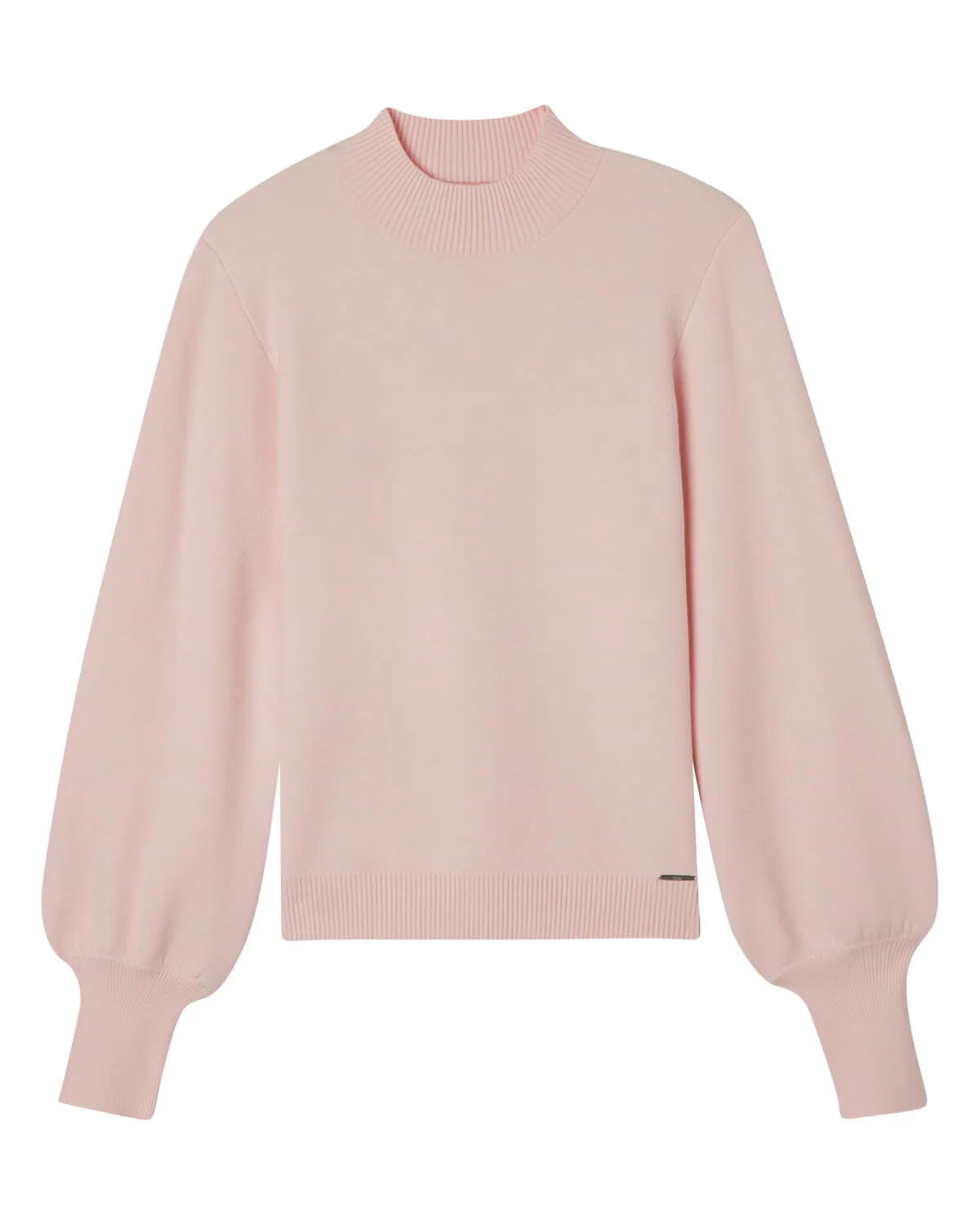Blouson Sleeve Mock Neck Pullover