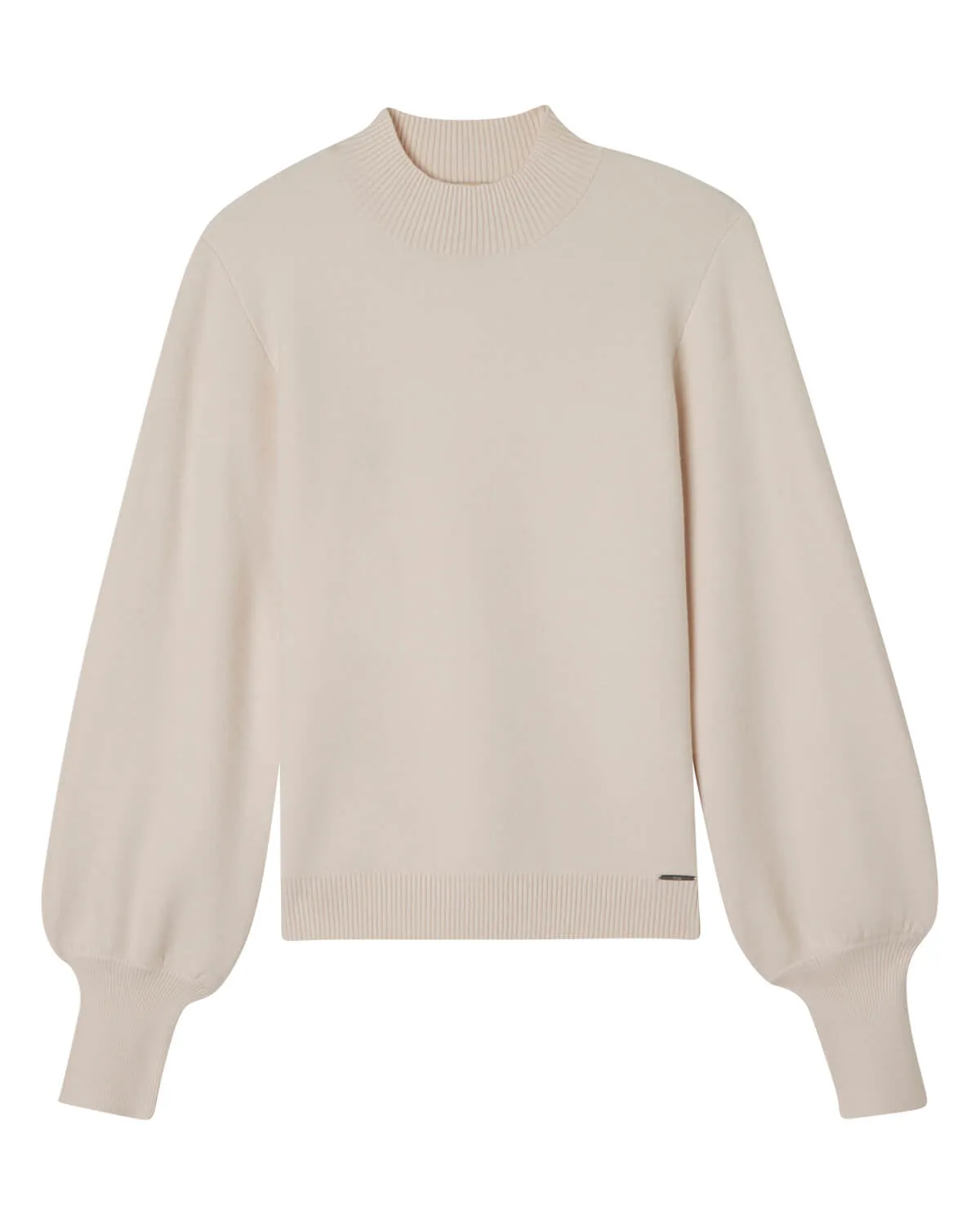Blouson Sleeve Mock Neck Pullover