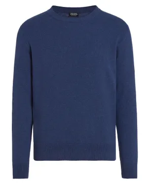 Blue Oasi Cashmere Crewneck Sweater