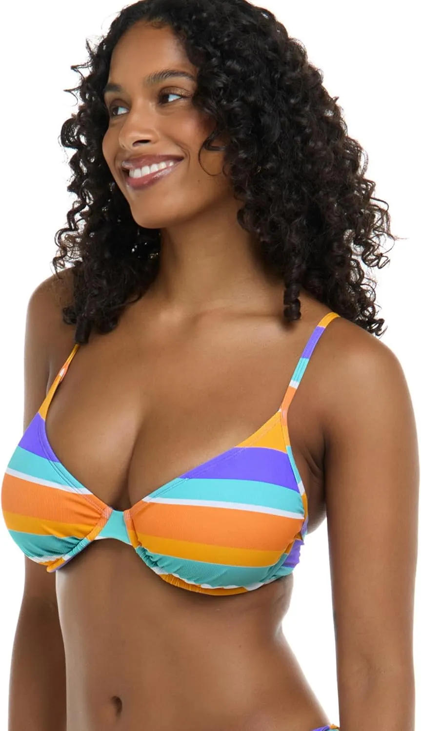 Body Glove Women's Solo Underwire D, Dd, E, F Cup Bikini Top Swimsuit with Adjustable 2-Way Back Detail