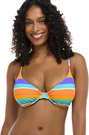 Body Glove Women's Solo Underwire D, Dd, E, F Cup Bikini Top Swimsuit with Adjustable 2-Way Back Detail