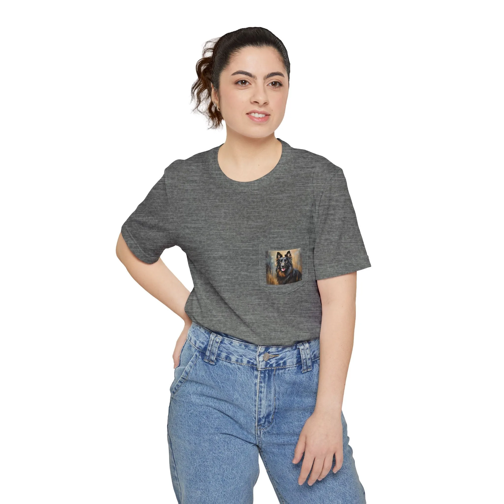 Bohemian Shepherd Ringspun Cotton  Pocket T-shirt