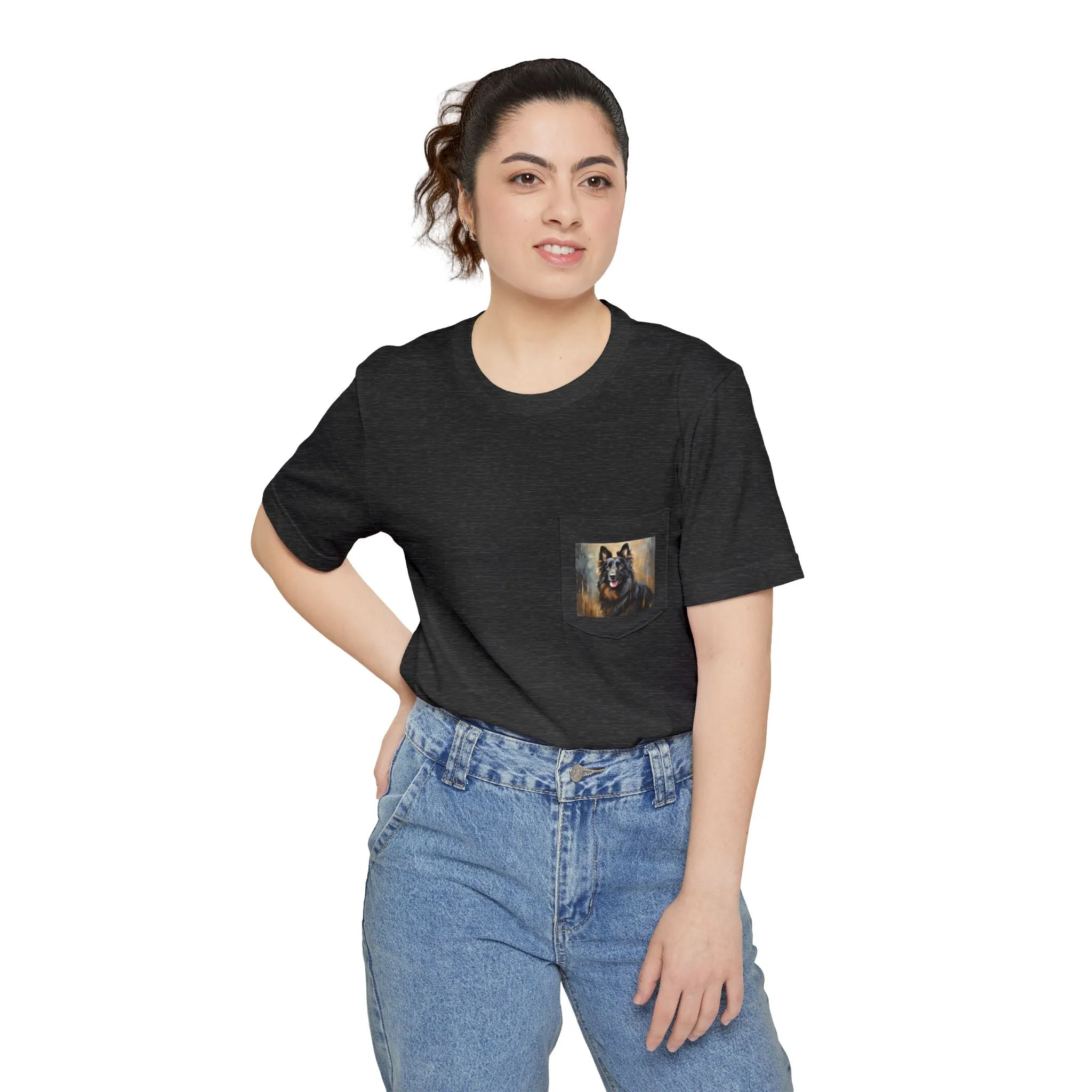 Bohemian Shepherd Ringspun Cotton  Pocket T-shirt