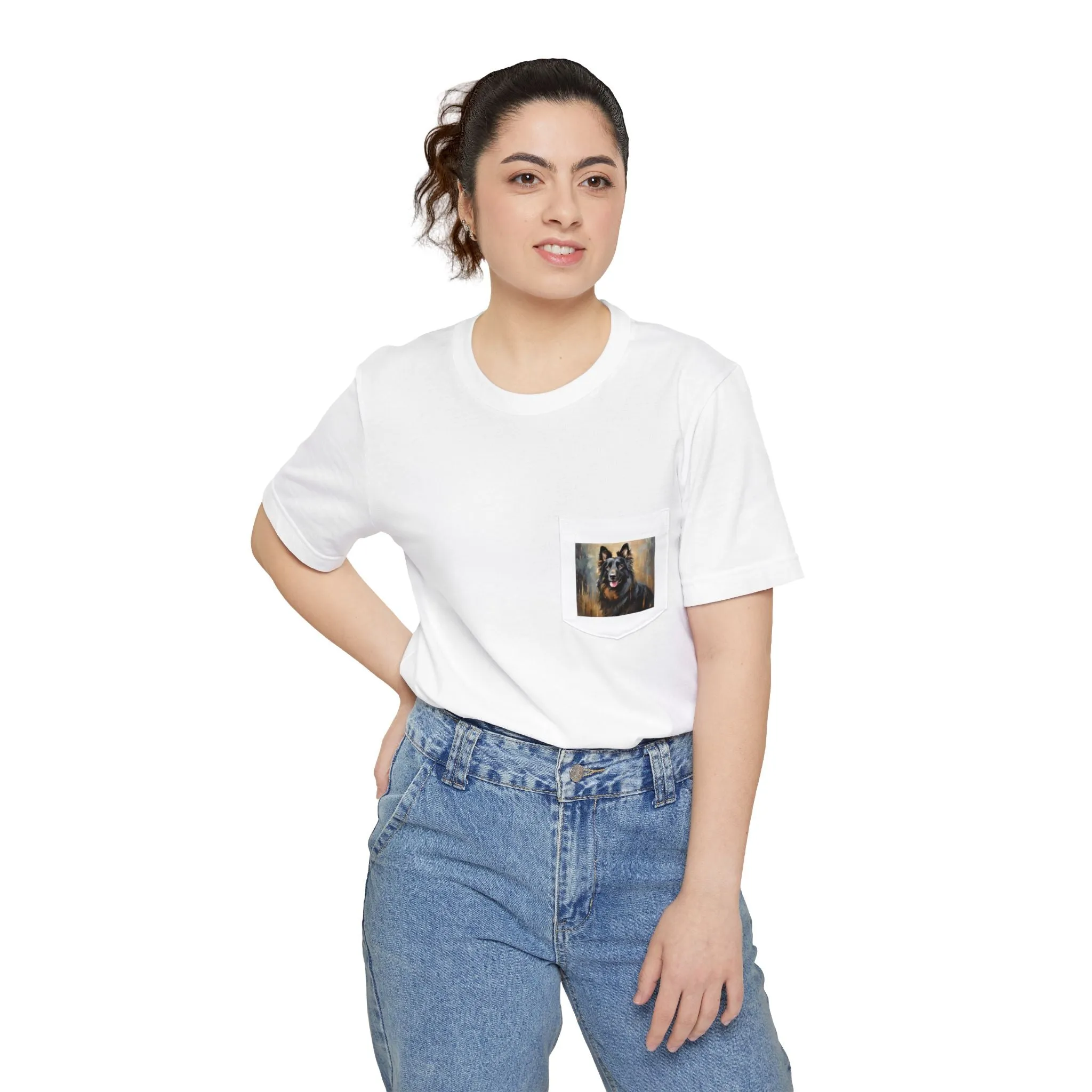 Bohemian Shepherd Ringspun Cotton  Pocket T-shirt