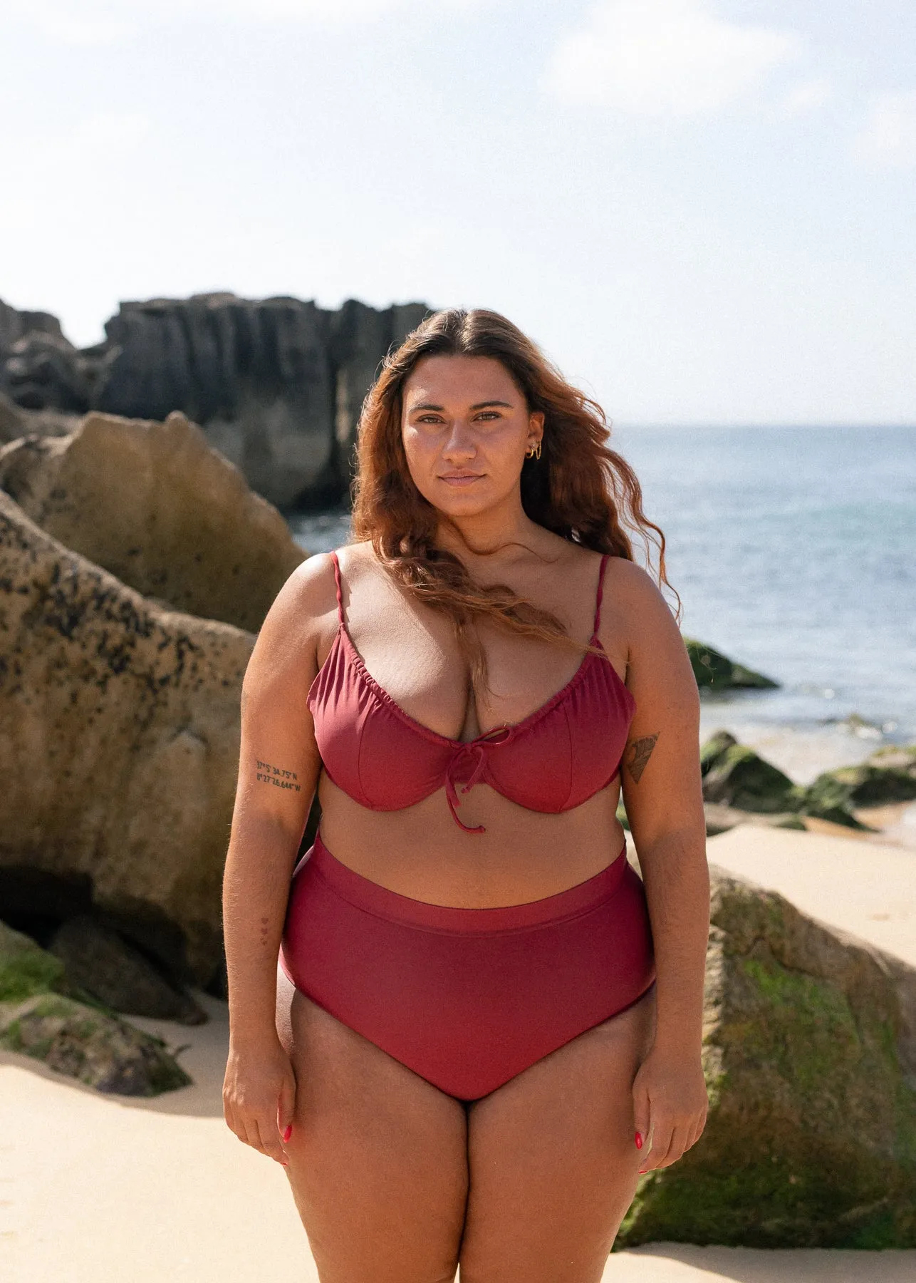 Bordeaux Drawstring Top