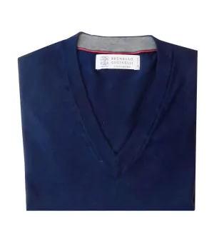 BRUNELLO CUCINELL Wool Cashmere V-Neck Sweater
