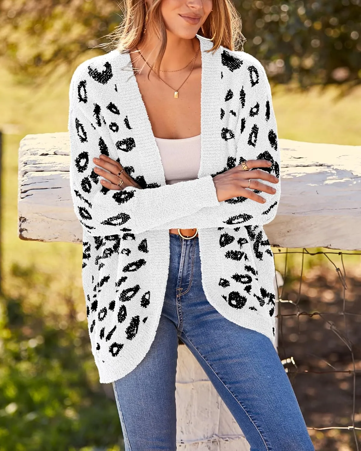 BTFBM Womens Cardigan Sweaters Long Sleeve Open Front Cardigans Fall Fashion Loose Knit Printed Outwear Spring Coats