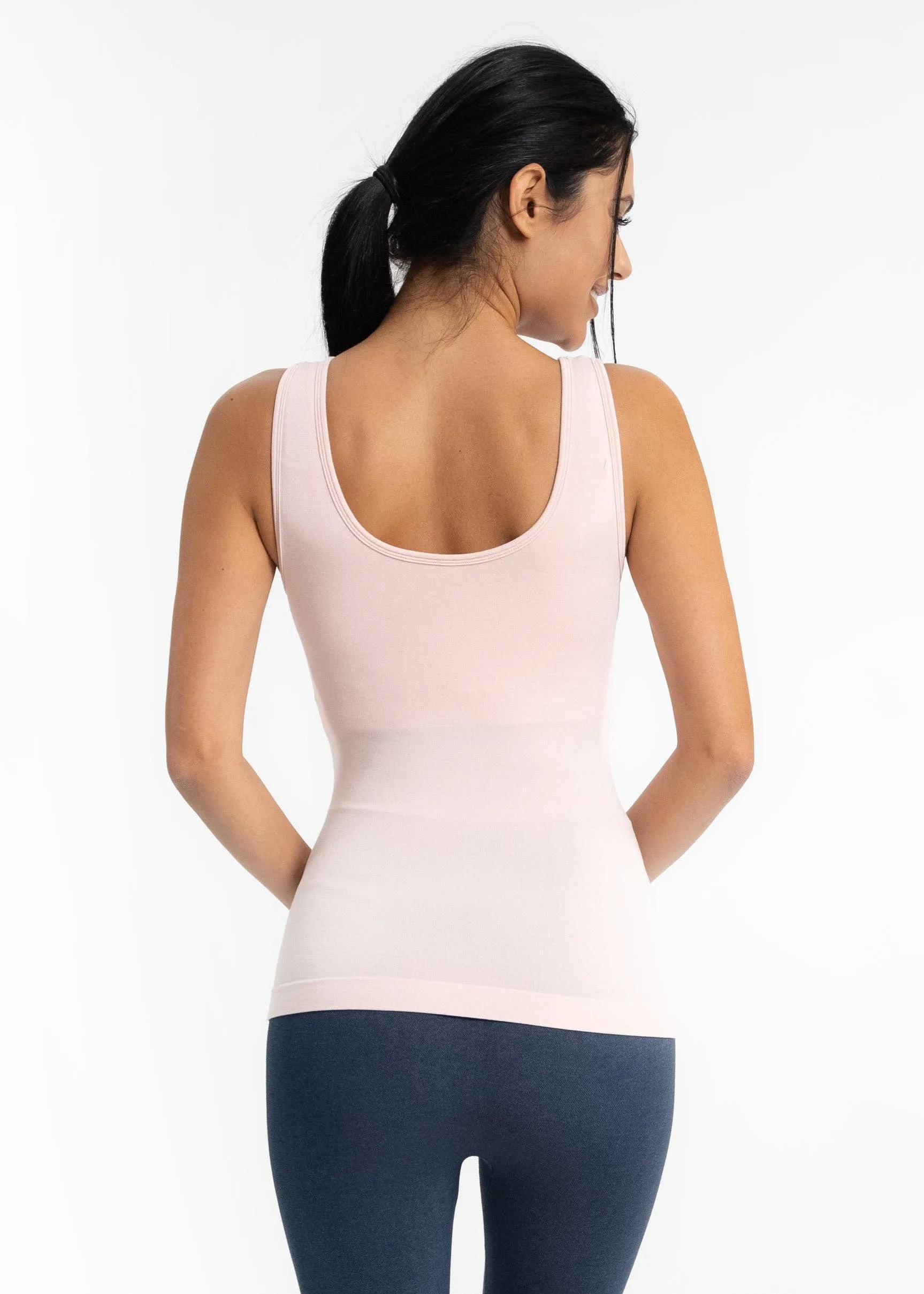 Built-In-Bra Tank: Neutral Grey