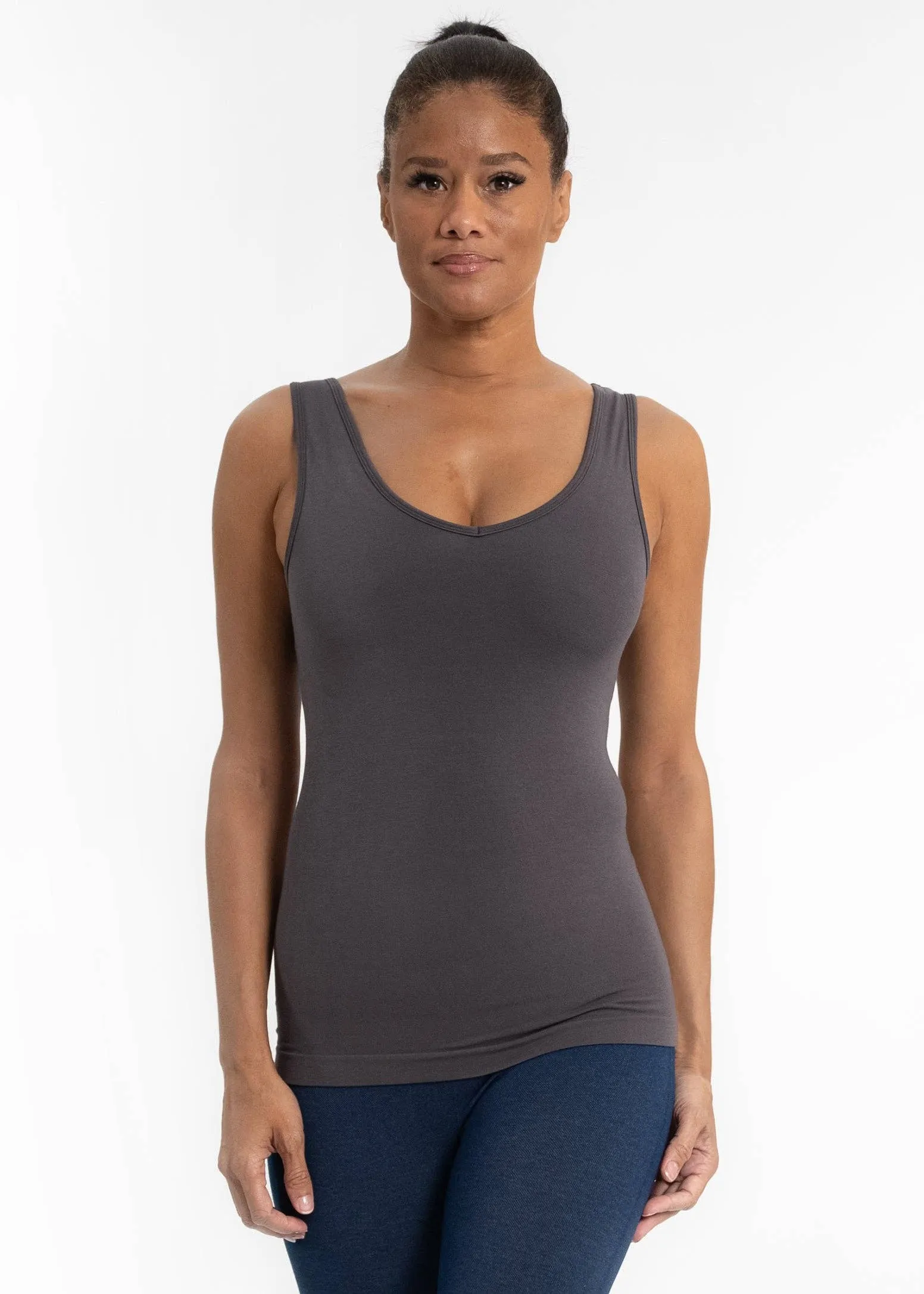 Built-In-Bra Tank: Red
