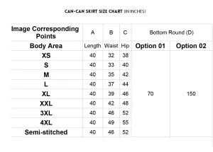 Can-Can In-Skirt Stitching Service for Lehenga
