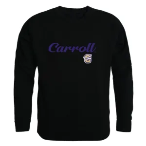 Carroll College Saints Script Fleece Crewneck Pullover Sweatshirt