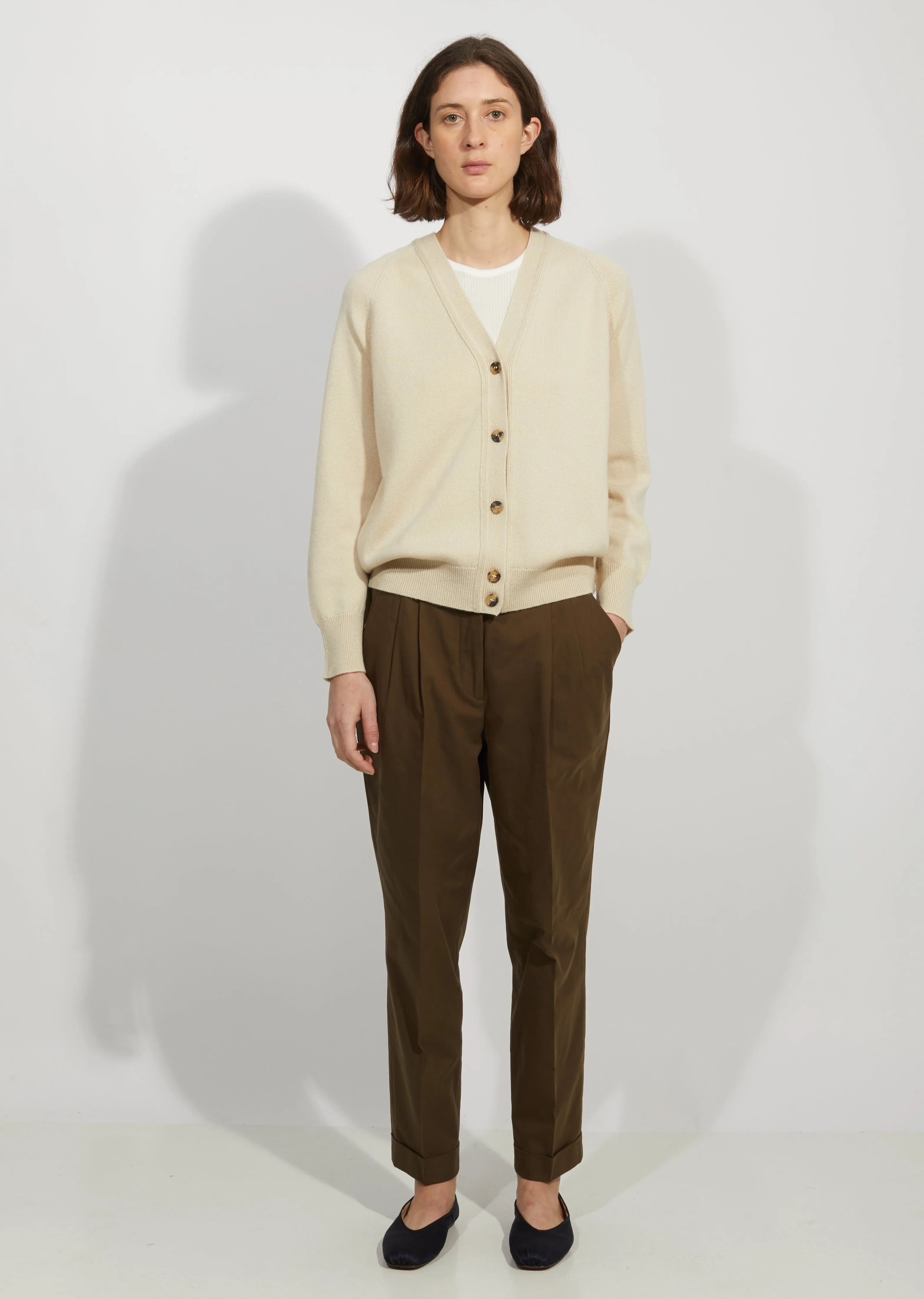 Cashmere & Cotton V-Neck Cardigan
