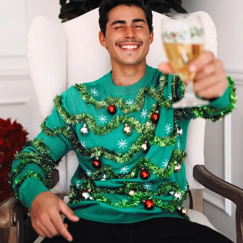 Charming Holiday Sweaters with Festive Embellishments