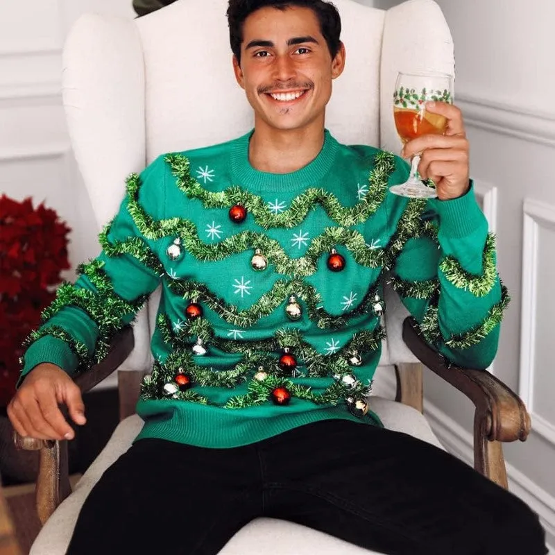 Charming Holiday Sweaters with Festive Embellishments