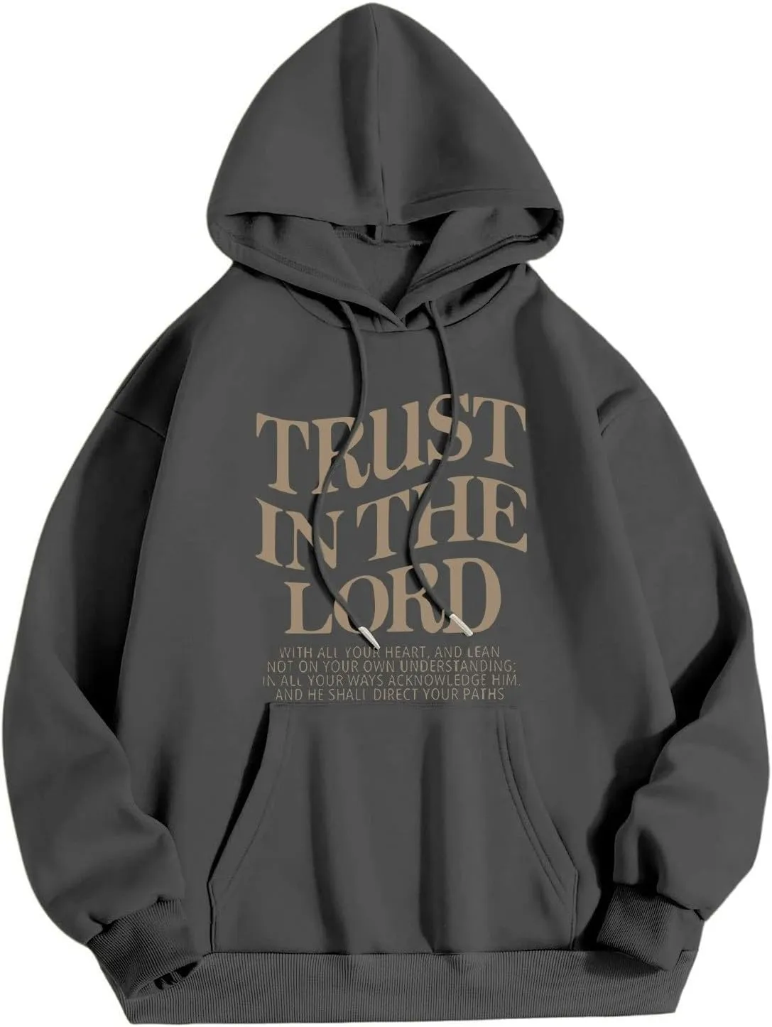 Christian Sweatshirts For Women Trust In The Lord Hoodies Long Sleeve Oversized Hoodies Faith Bible Verse Sweatshirt