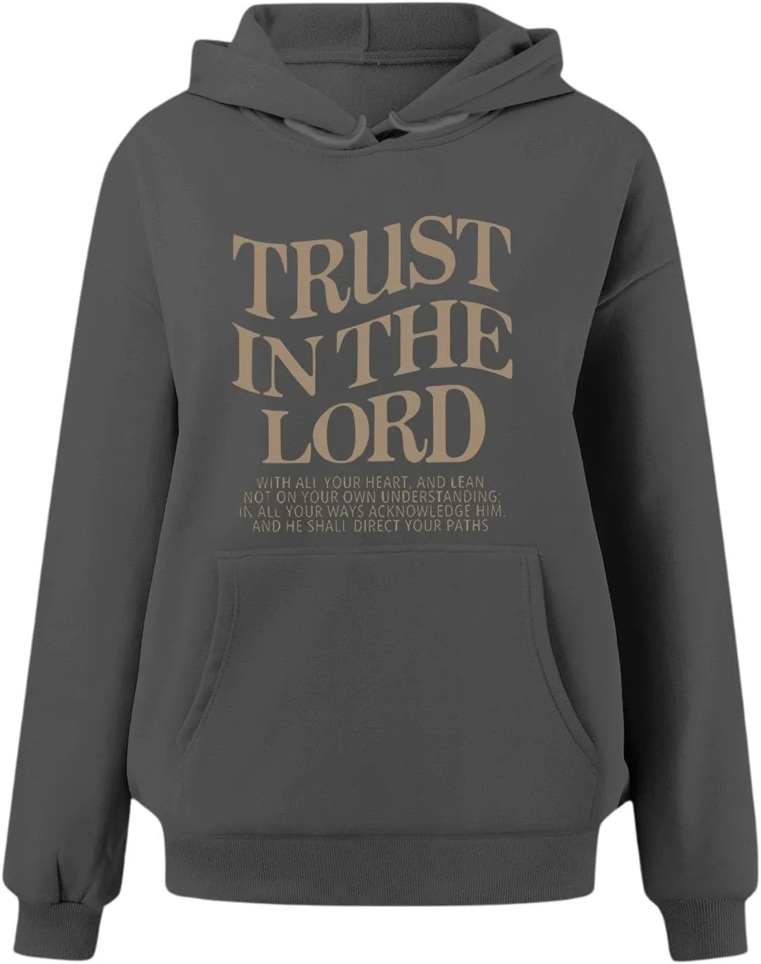 Christian Sweatshirts For Women Trust In The Lord Hoodies Long Sleeve Oversized Hoodies Faith Bible Verse Sweatshirt