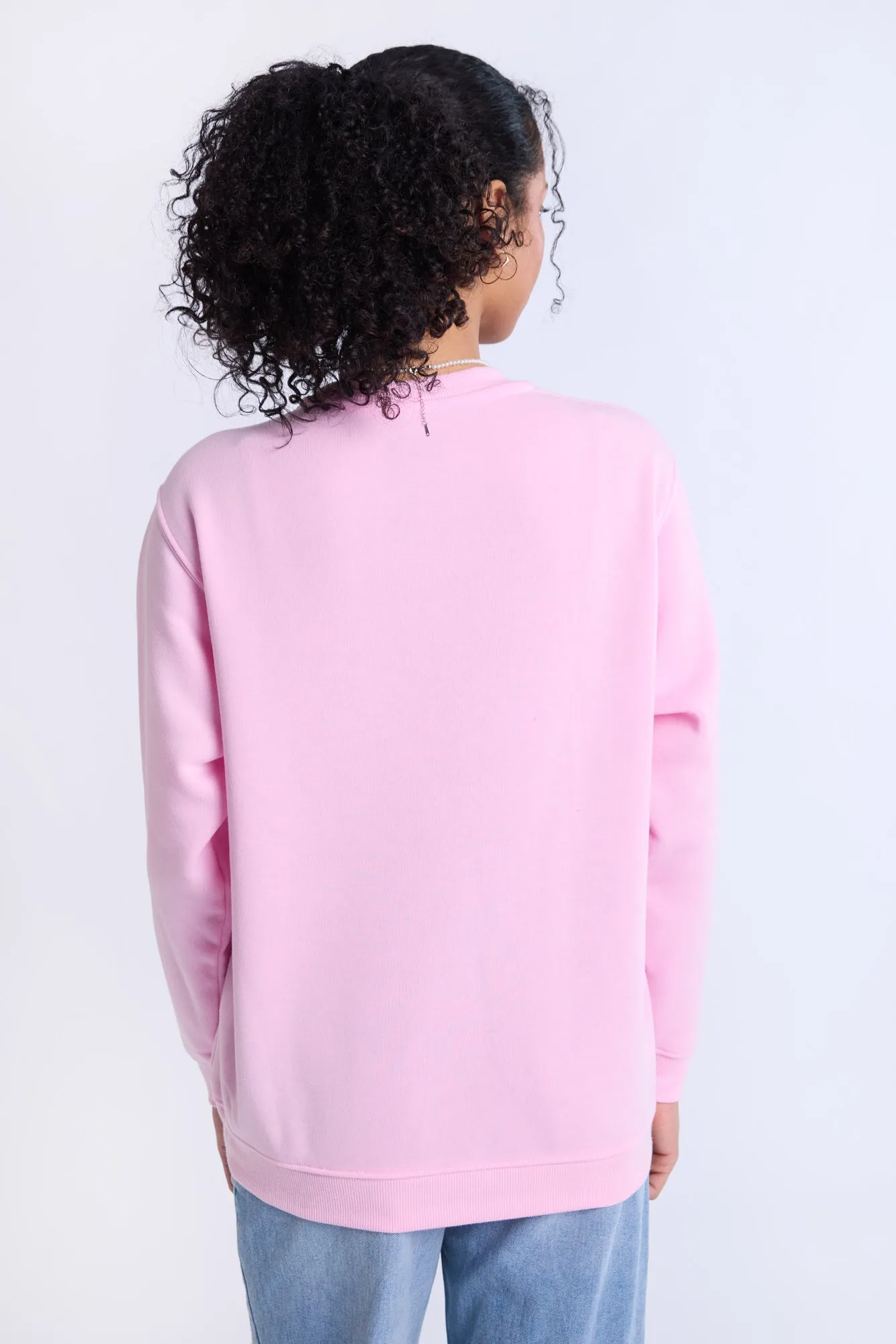 Cinnamoroll Bow Graphic Crew Neck Sweatshirt