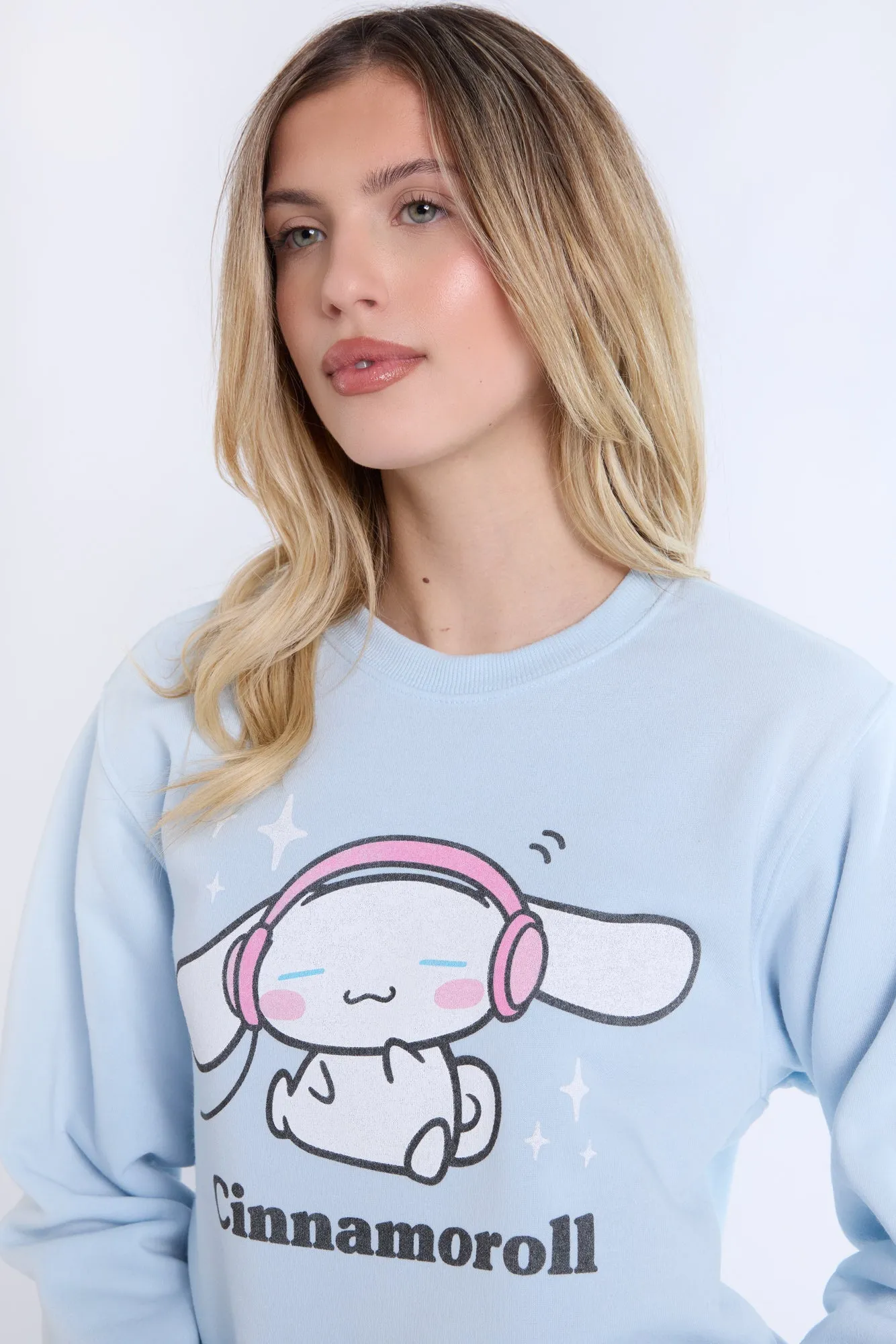 Cinnamoroll Music Graphic Crew Neck Sweatshirt