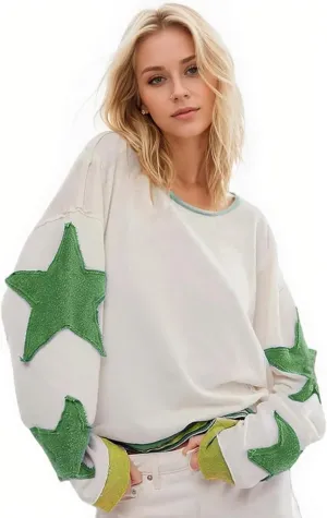 Comfort Colors Sweatshirt, Women Cotton Oversized Sweatshirt Lightweight Long Sleeve Crewneck Hoodies