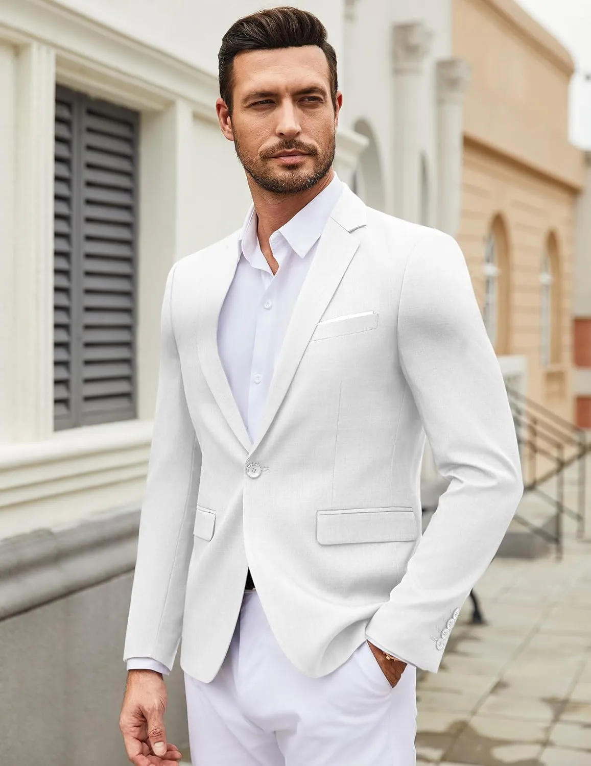 COOFANDY Mens Casual Blazer Suit Jackets Slim Fit One Button Sport Coats Lightweight Business Sports Jackets