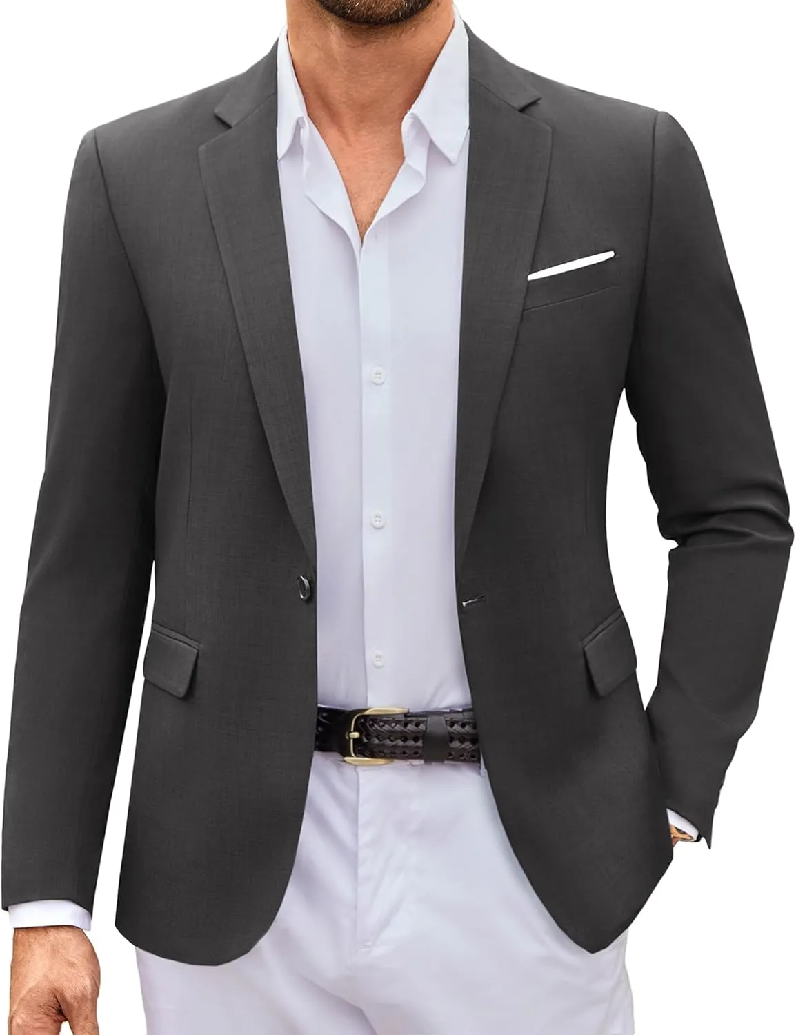 COOFANDY Mens Casual Blazer Suit Jackets Slim Fit One Button Sport Coats Lightweight Business Sports Jackets