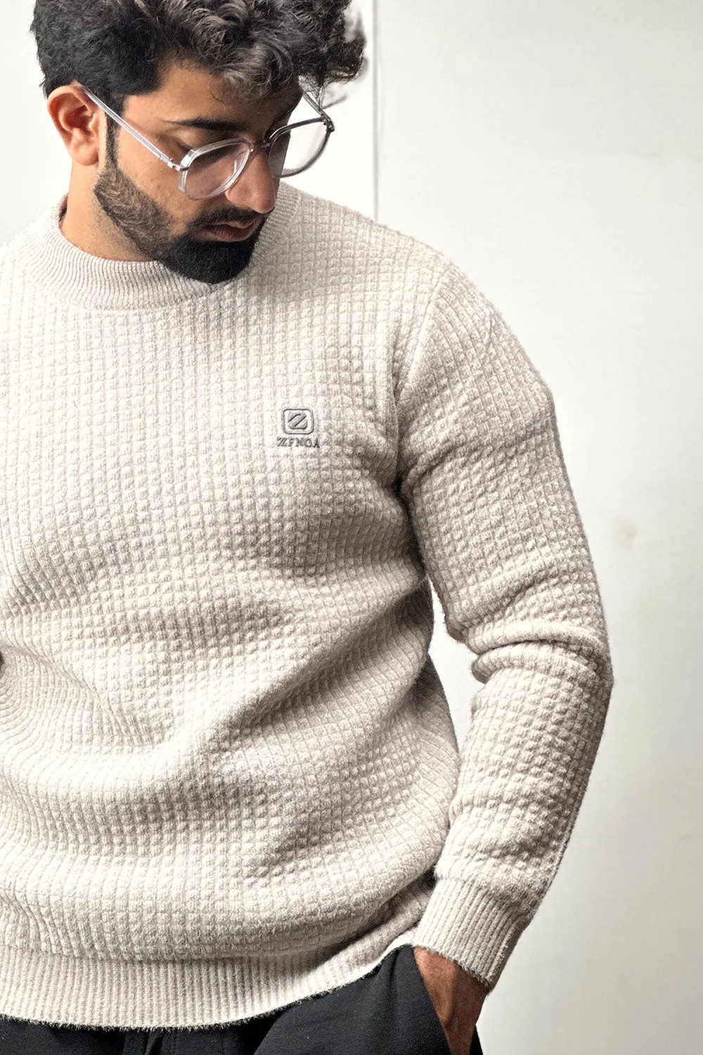 Cynosure  Self Textured Sweatshirt - 1124151