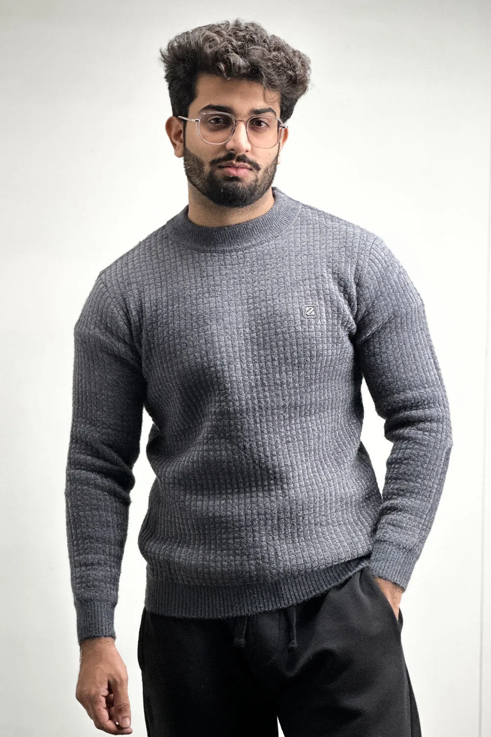 Cynosure  Self Textured Sweatshirt - 1124151