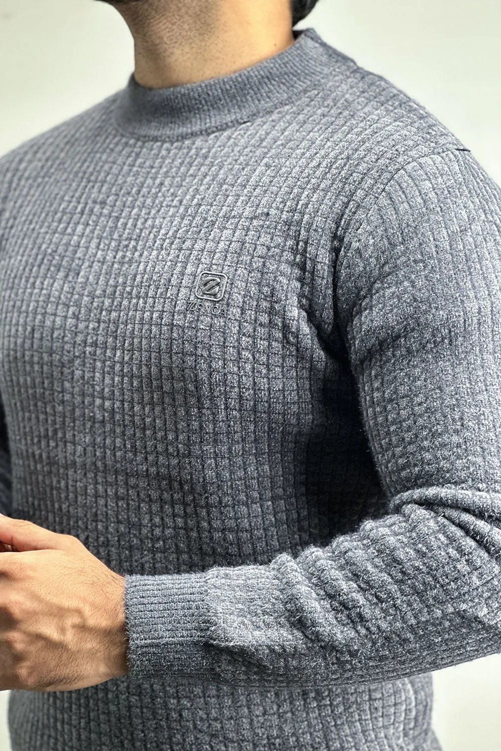 Cynosure  Self Textured Sweatshirt - 1124151