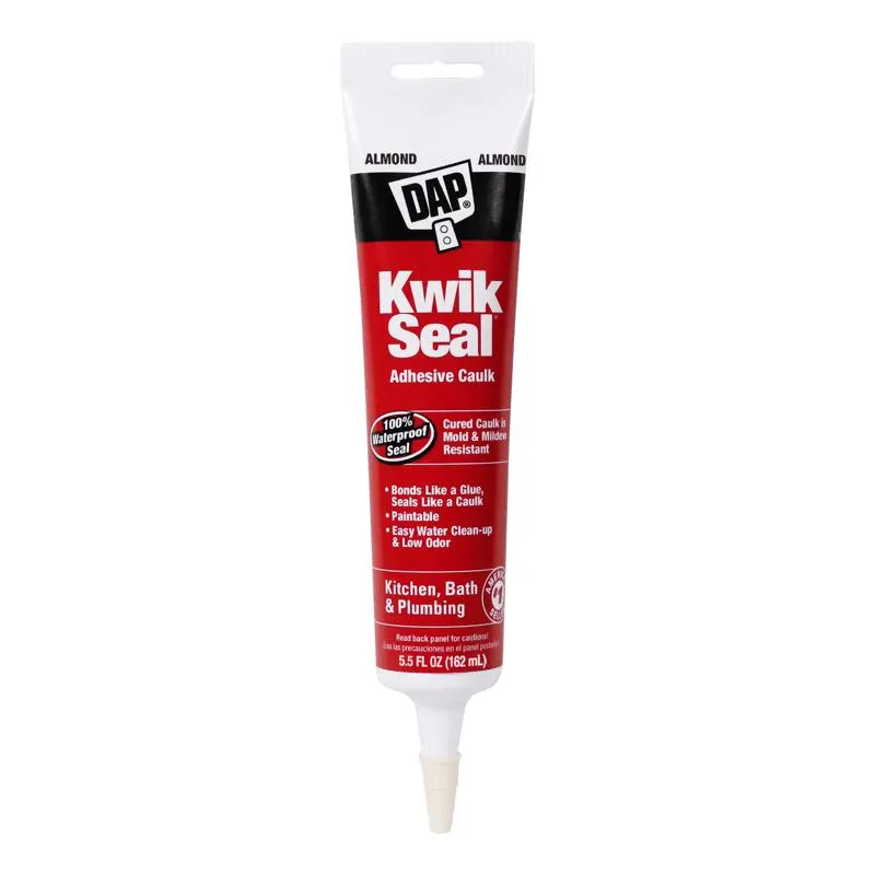 DAP Kwik Seal Almond Acrylic Latex Kitchen and Bath Adhesive Caulk 5.5 oz