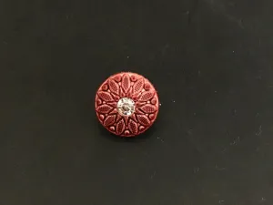 Dark Brown Flower Acrylic Button