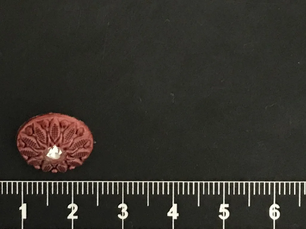 Dark Brown Flower Acrylic Button