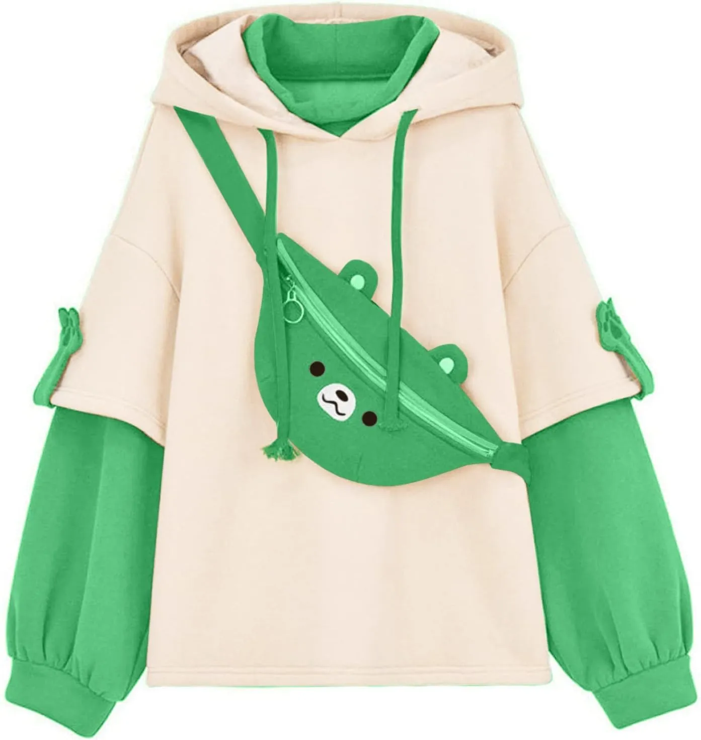 Dino Hoodies for Women Teen Girls Cute Kawaii Dinosaur Pullover Tops Long Sleeve Hooded Sweatshirt