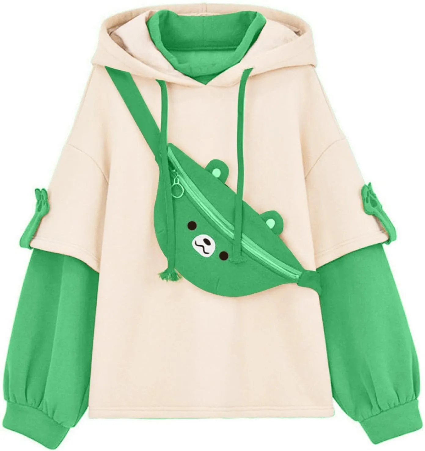 Dino Hoodies for Women Teen Girls Cute Kawaii Dinosaur Pullover Tops Long Sleeve Hooded Sweatshirt